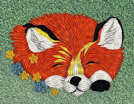 Floral Dreamscape Fox